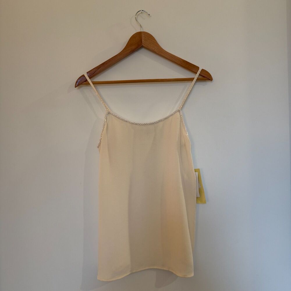 Vintage 90s Spenser Jeremy 100% Pure Silk Camisole Top NWT Size 4 Cream